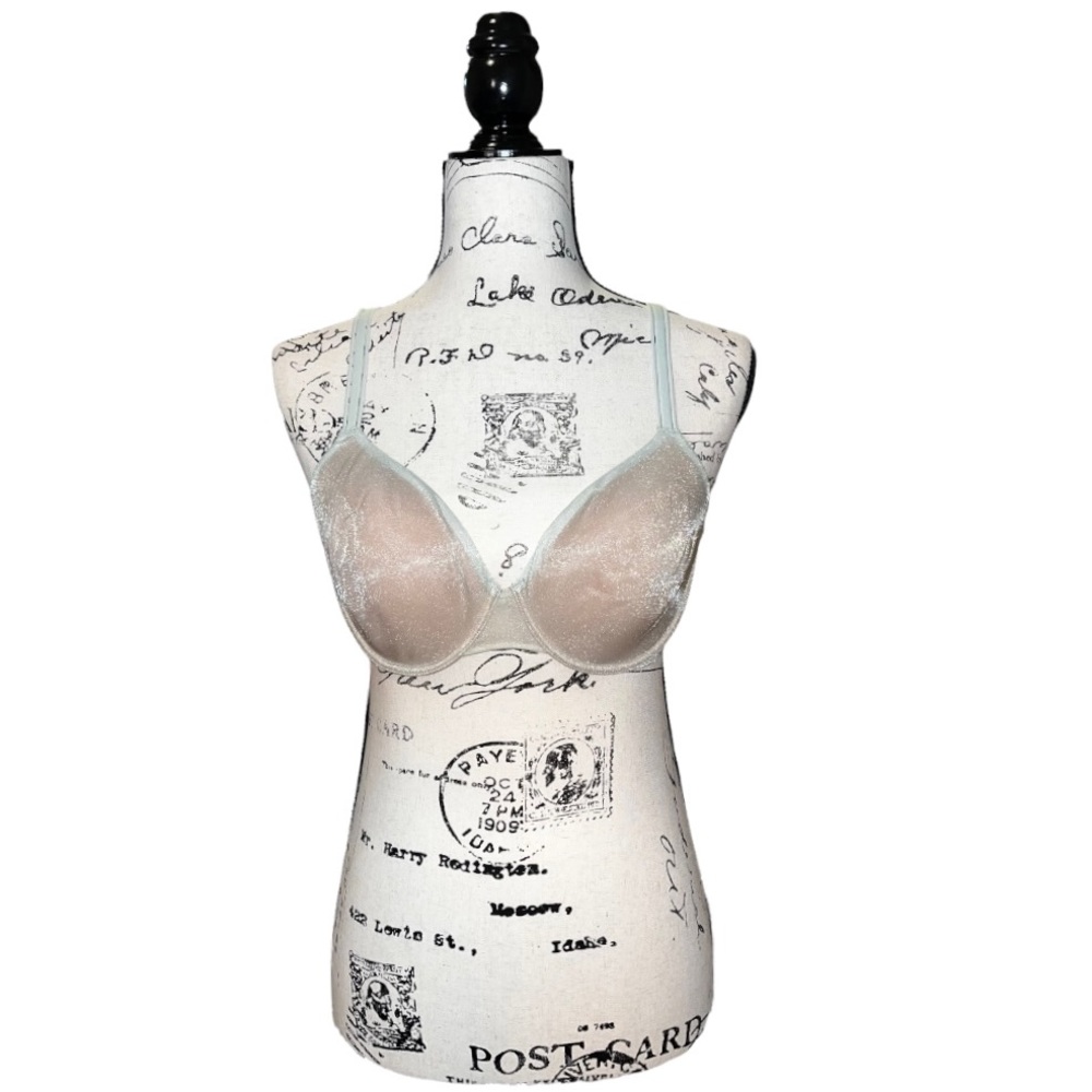 NWOT VICTORIA’S SECRET Lined Perfect Coverage Nude Mint Green Bra Size 34D